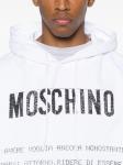 Толстовка с капюшоном и текстовым принтом Moschino, белый - фото 5