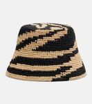 Панама из рафии Zimmermann, Black Zebra - фото