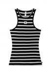 Топ 10DAYS STRIPES, Black White/Black - фото 5