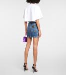 Джинсовая мини-юбка с потертостями Dolce&Gabbana, синий - фото 3