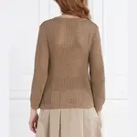 Облегающий свитер с заклепками Marella, коричневый - фото 3