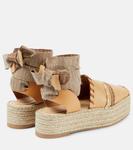 Кожаные эспадрильи на платформе Ulla Johnson, коричневый - фото 3