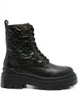 Стеганые ботинки на шнуровке PINKO, черный - фото