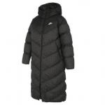 Пуховик Nike Sports Loose Casual Long Hooded, черный - фото