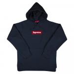 Толстовка Supreme Box Logo Hooded, синий - фото