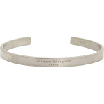 Браслет Maison Margiela Logo Cuff, серебристый - фото