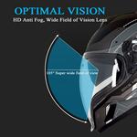 Шлем мотоциклетный YEATLM US03, черный / красный - фото 2