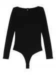 Боди с длинными рукавами Patrizia Pepe, черный - фото 2