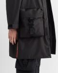 Дождевик из переработанной технической ткани Prada, черный - фото 4