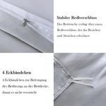 Комплект постельного белья Nesture, 4 предмета, 135х200/80x80 см, серый/белый - фото 3