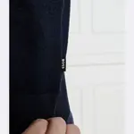 H-Daero свитер обычного кроя с добавлением шерсти Boss, синий - фото 4