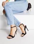 Черные босоножки на небольшом каблуке ASOS DESIGN Wide Fit Neva - фото 2