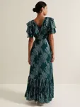 Платье Phase Eight Marzia Metallic Maxi, цвет teal - фото 2