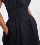 Платье миди из хлопка в полоску Tory Burch, темно-синий - фото 5