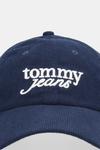 Вельветовая бейсболка Tommy Jeans, темно-синий - фото 2