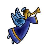 Елочная игрушка Melrose International Angel with Horn Ekkolight, 62 см - фото 2