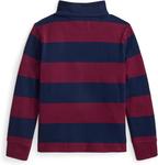 Пуловер Polo Ralph Lauren Kids Striped Cotton Interlock Pullover, цвет Classic Wine/Refined Navy - фото 2