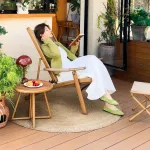 Стол круглый, коричневый - фото 3