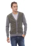 Серый шерстяной мужской кардиган Verri - фото