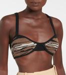 Жаккардовый кашемировый бюстгальтер Eda Khaite, Small Tiger Jacquard - фото 4