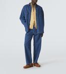 Прямые джинсы с поясом Auralee, Midium Washed Indigo - фото 2