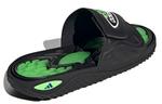 Шлепанцы унисекс черный/зеленый Adidas - фото 4