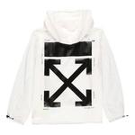 Куртка fw19 printing pullover hooded jacket men white Off-White, белый - фото