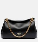 Кожаная сумка через плечо tumulte Prada, Black - фото