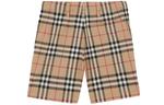 Шорты детские Burberry в клетку, хаки - фото 2