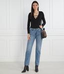 Боди женское Guess Jeans с вырезом, черный - фото 2