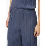 Брюки с высокой талией Vila Plisa Loose Fit, синий - фото 6