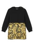 Versace Kids платье с принтом Barocco, черный - фото