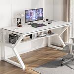 Письменный стол Xinmeikai 120x60x74 см с полкой, черная рама, карбоновая столешница - фото 10