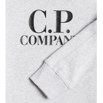 Толстовка из хлопкового флиса с диагональю C.P. Company, серый - фото 3