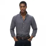 Рубашка Superdry Vacation Linen, серый - фото