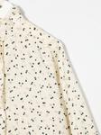 Bonpoint рубашка с оборками и принтом, нейтральный цвет - фото 3