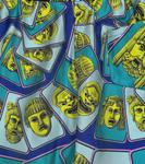 Шорты Le Maschere из шелкового твила Versace, синий - фото 2