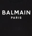 Хлопковая футболка с логотипом Balmain, черный - фото 3