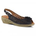 Белфорд открытый носок танкетка Spring Step, черный - фото