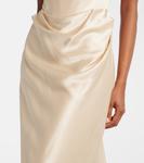 Платье-бюстье из креп-сатина с драпировкой Galaxy Vivienne Westwood, песочный - фото 5