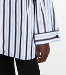 Полосатая хлопковая рубашка Marni, Iris Blue - фото 5