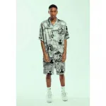 Шорты Grimey Supastar Satin, белый/черный - фото 3