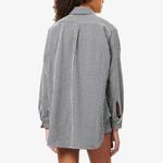 Рубашка Hunza G из тканого ситца в клетку, черный - фото 4