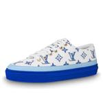 Кроссовки lv stellar low-top sneakers white/blue Louis Vuitton, белый - фото