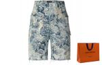 Шорты джинсовые Louis Vuitton мужские, синий / белый - фото 4