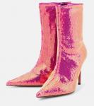 Ботильоны Sebert с пайетками Alexandre Vauthier, розовый - фото 3