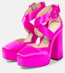 Сатиновые туфли Gaia на платформе Jimmy Choo, фуксия - фото 5