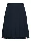Плиссированная мини юбка Thom Browne, синий - фото