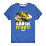 Футболка с рисунком Shrek It Out Trio для мальчиков 8–20 лет Licensed Character, синий - фото