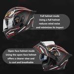 Шлем TONCXRW Motorcycle Bluetooth, черный / зеленый - фото 7